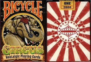 Circus Bicycle Playing Cards Poker Size Deck USPCC Custom Limited New Sealed - Imagen 1 de 11