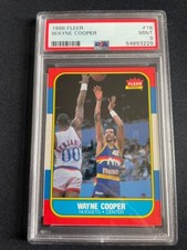 1986 FLEER #18 WAYNE COOPER DENVER NUGGETS PSA 9