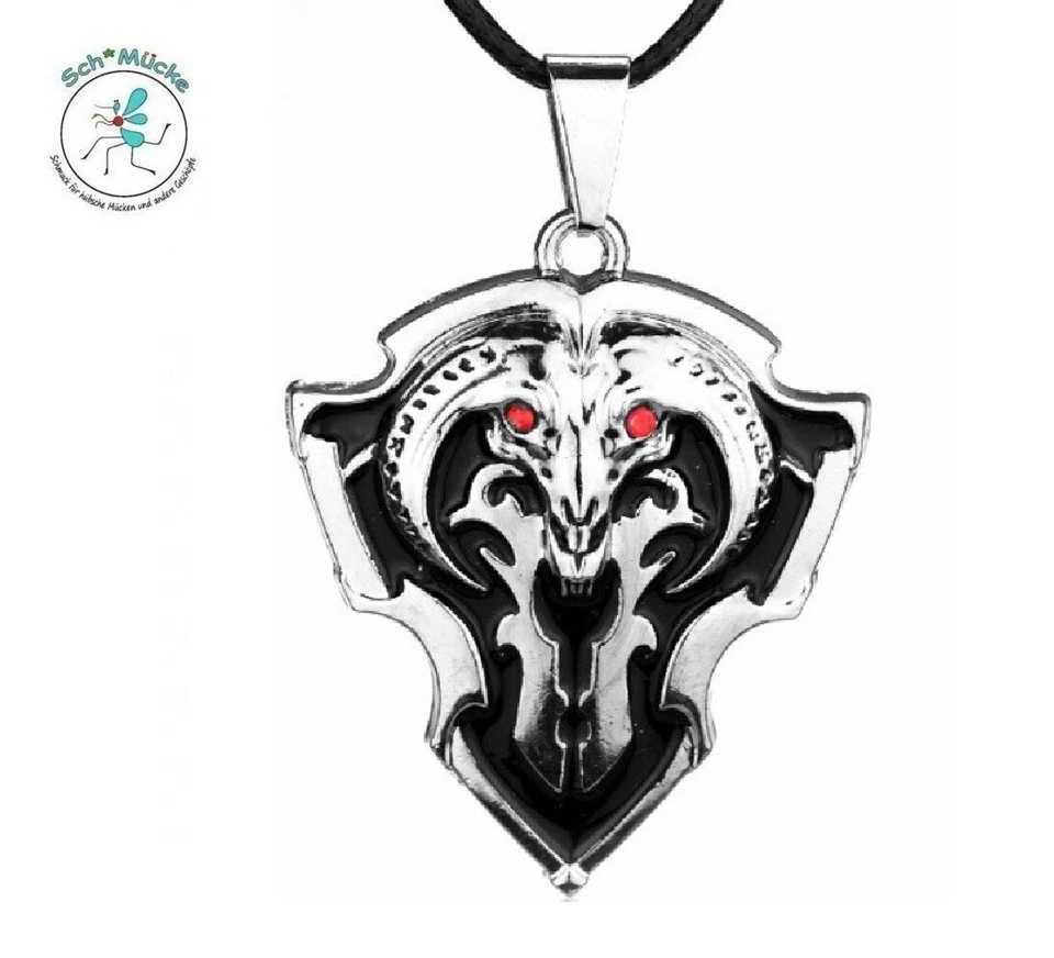 Halskette Anhänger Schafbock Schädel Halloween Amulet Glücksbringer Geschenkidee - Bild 1 von 1