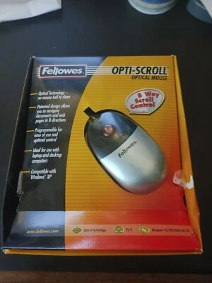 Fellowes opti-scroll Optical Mouse (vintage in original box and diskette driver) - Image 1 of 4