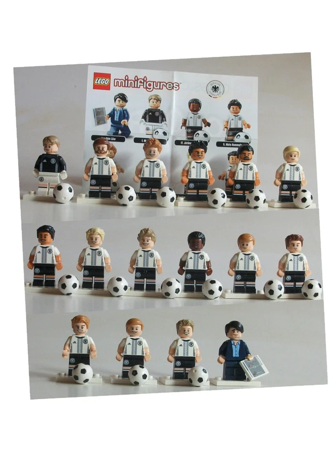 (L11) Komplettsatz LEGO ® 71014 Minifiguren Serie DFB - DIE MANNSCHAFT +16Zettel - Bild 1 von 1