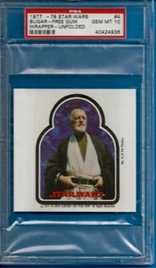 1977 Star Wars Sugar-Free Gum Wrapper #4 Ben Obi-Wan Kenobi Rookie Psa 10   - Picture 1 of 2