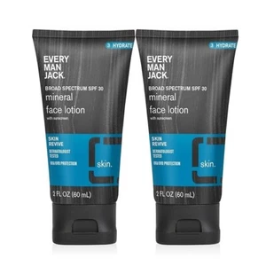 Every Man Jack Daily Face Lotion for Men SPF 30- Deeply Moisturize 2FL Oz 2 Pack - Picture 1 of 4