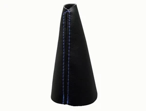 Hellblau Faden Echtleder Schaltmanschette Schaltsack Für VOLKSWAGEN FOX 04-11 - Bild 1 von 1