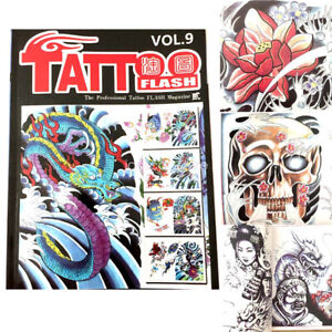 A4 80 Pages Skull and Bones Japanese Geisha Color Tattoo Art  Design Manuscript