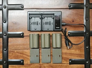 Kastar Battery LTD2 Charger for Canon BP-511 with 3 Batteries - USB C and Micro - Picture 1 of 5