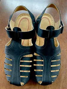NEW Women’s Black Strappy Sandals, Size 8, light weight, unbranded NEW W/O BOX - Picture 1 of 8