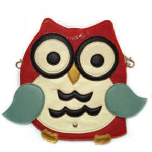 Wise Ole' Hoot Eule Umhängetasche in Vinyl Handtasche Geldbeutel - Bild 1 von 3
