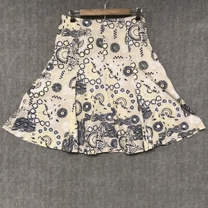 Madison Skirt Womens 6 Beige Midi Flare Lined Ladies Floral Glitter - Picture 1 of 17