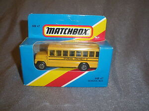 310B Vintage Matchbox 1981 MB 47 Autobus per la Scuola Quartiere 2 USA 1:76