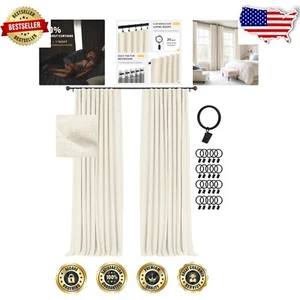 Elegant Thermal Insulated Blackout Curtains for Bedroom & Living Room - 2 Panels - Picture 1 of 9