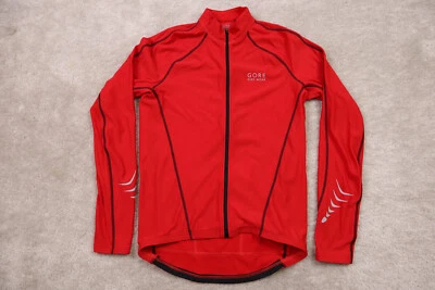 Gore Bike Wear Jacket Mens Medium Red Full Zip Windstopper Softshell - Image 1 of 4