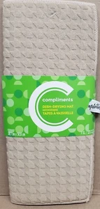 Kitchen Microfiber Dish Drying Mat (15"x20") TEXTURED BEIGE DESIGN, Compliments - Picture 1 of 10