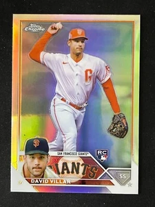 2023 Topps Chrome Rookie Refractor David Villar San Francisco Giants RC - Picture 1 of 2