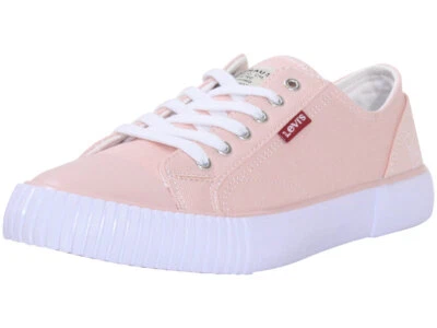 Zapatillas deportivas Levis para mujer con logotipo Anika-C de lona zapatos bajos rosa rosa Foto 1 de 4