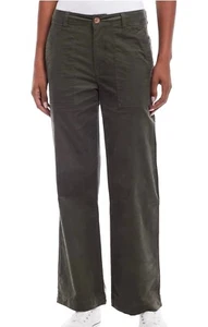 New Weatherproof Vintage Women’s Wide Leg Stretch Corduroy Pant Size 4 Olive - Picture 1 of 2