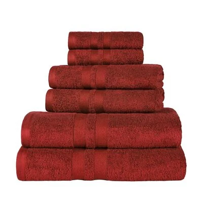 Ultra Soft Cotton Quick-Drying 6-Piece Highly Absorbent Solid 500 GSM Towel Set - Image 1 of 3