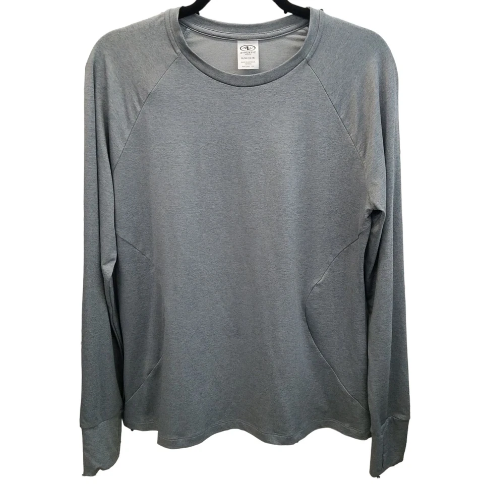 Camisa deportiva de manga larga gris talla XL Athletic Works para mujer Foto 1 de 4