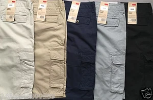 GENUINE LEVIS CARGO PURE COTTON HERRINGBONE MENS SHORTS - Picture 1 of 21