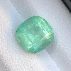 2.10 Carat Natural Faceted Cut Green Emerald Loose Gemstone From Afghanistan - Picture 1 of 12