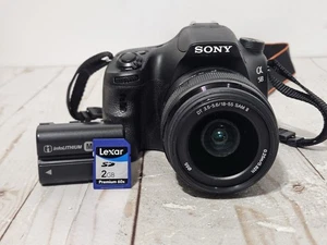 Sony Alpha SLT-A58 DSLR Camera 20.1MP with 18-55mm Sam II Lens Tested Working - Picture 1 of 24