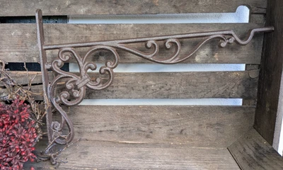 ESSCHERT DESIGN ❤ Großer dekorativer Wandhaken Blumenampel Laterne Sterne Vintage Gusseisen❤