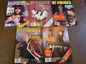 Hit Parader 5 Magazine Lot 1987 1988 1989 Judas Priest Bon Jovi Motley Crue - Picture 1 of 11