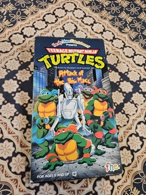 TMNT Teenage Mutant Ninja Turtles Attack of the Big Macc VHS TAPE (c)1990 FHE VG - Image 1 of 4