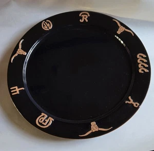 Frankoma Pottery Ranch schwarz 13" Hackplatte Platte - Bild 1 von 12