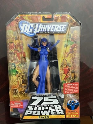 DC UNIVERSO CLASSICS 75 YEARS OF SUPER POWERS RAVEN 6” RARO NA CAIXA VÁLIDO - Imagem 1 de 2