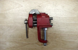 Vintage USA Clamp On Anvil Bench Vise,1lb.14.8oz,1-7/8" Jaws & Capacity,Xlint! - Picture 1 of 12