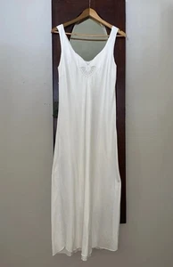 Fernando squette Sanchez vintage Cream satin slip nightgown housewife tradwife - Picture 1 of 13