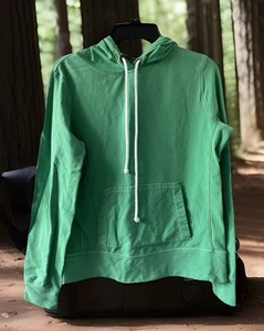 J. Crew Green Mariner Hoodie Pullover Size Large - Picture 1 of 5