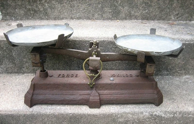 Ancienne Balance type Roberval en Fonte Force 10kg - Photo 1/4