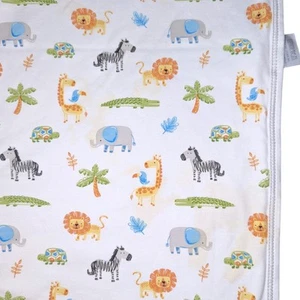 Kissy Kissy Baby Empfangsdecke Safari Giraffe Löwe Zebra Schildkröte Pima Baumwolle - Bild 1 von 9