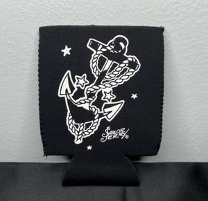 Sailor Jerry Classic Anchor & Rope Design Black & White Can Koozie Logo Coozy - Picture 1 of 10