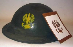 Polish Helmet Stencil WWII Template Polski Kask Wzornik szablon WW2 POLSKA Decal - Picture 1 of 3