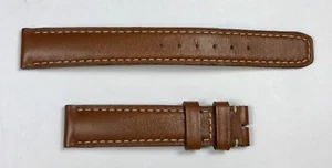 BAUME & MERCIER Correa de Reloj Cuero Marrón 15x14mm 11x6,5cm FABRICANTE DE EQUIPOS ORIGINALES/ - Imagen 1 de 2