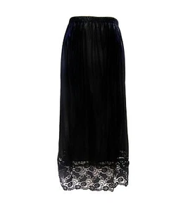 Ladies Underskirt Petticoat Full Length 39Inch Slip Skirt Lace Trimed 1066 - Picture 1 of 7
