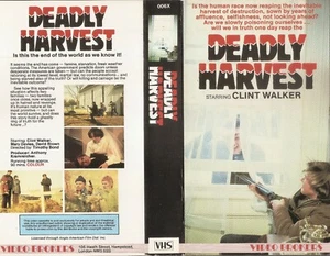 Deadly Harvest - Clint Walker - Video Brokers VHS Video Sleeve / Cover RARE - Imagen 1 de 1
