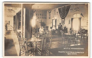 RPPC WCTU HEADQUARTERS Panama CA Expo SAN DIEGO Temperance 1915 Vintage Postcard - Picture 1 of 2