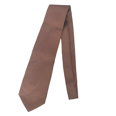 #5872 Roundtree and Yorke All Silk Ribbed Bronze Mens Necktie, Tie 58x4 - Image 1 of 4