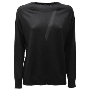 9110AE maglione donna SEVENTY black wool sweater woman - Picture 1 of 4