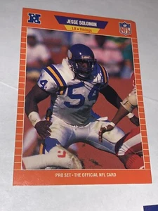 1989 Pro Set 239 Jesse Solomon Minnesota Vikings Football Karte - Bild 1 von 2