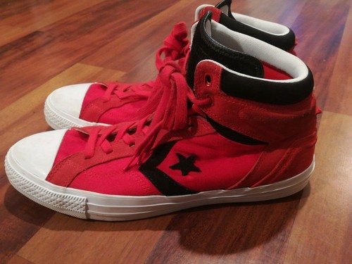 Scarpe da ginnastica Converse Cons Star Player alte unisex rosso nero uomo 10 donne 12