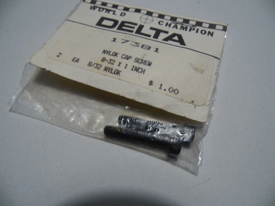 VINTAGE DELTA 17381 Nylok Cap Screw 8-32 x 1 (x2)