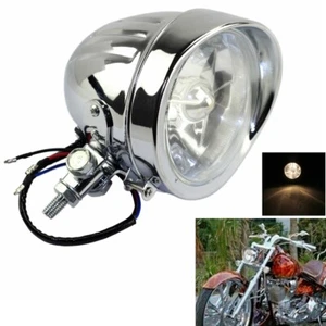 4.5'' Visor Headlight Light Lamp For Harley Sportster Bobber Chopper Cafe Racer - Picture 1 of 9