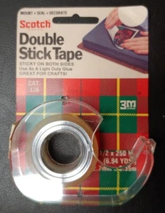 Scotch 3M Double Stick Tape Vintage Mount Seal Decorate CAT 136 Made In USA - Picture 1 of 5