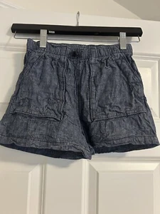Tea Collection | Girls Blue Linen/Cotton Shorts (Size 10) - Picture 1 of 8