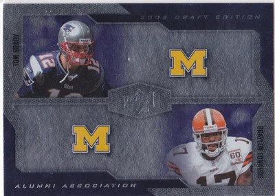 TOM BRADY Upper Deck DRAFT EDITION Michigan Wolverines College Football Card LE! - Image 1 of 2